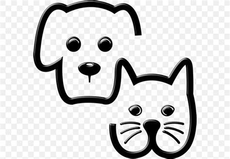 Dog–cat Relationship Dog–cat Relationship Pet Clip Art, PNG, 584x566px, Cat, Black And White ...