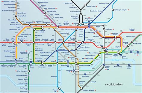 Tube strike map shows waking times between London Underground stops ...