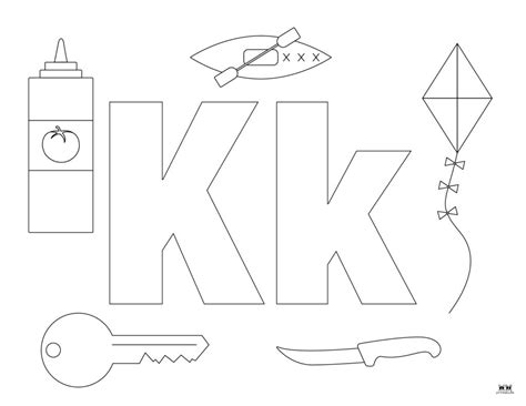 Letter K Coloring Pages - 15 FREE Pages | Printabulls