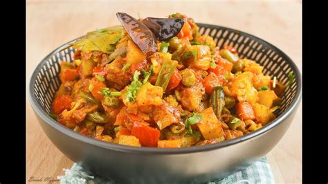 MIX VEGETABLE SABZI / EASY MIX VEGETABLE DRY SABZI RECIPE / VEGAN ...