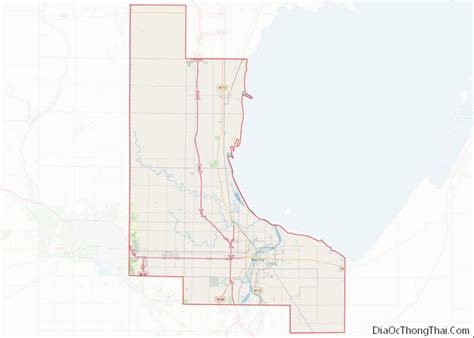 Map of Bay County, Michigan - Thong Thai Real