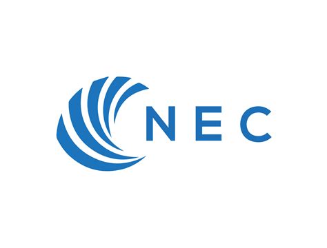 NEC letter logo design on white background. NEC creative circle letter ...