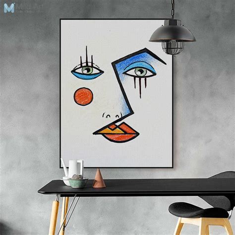 Modern Abstract Minimalist Face Picasso Posters Prints Nordic Living Room Wall Art Pictures Home ...