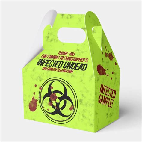 Zombie Biohazard Halloween Party Favor Box | Zazzle.com