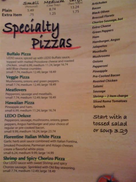 Ledo Pizza Glen Burnie Menu, Menu for Ledo Pizza Glen Burnie, Glen Burnie, Baltimore ...