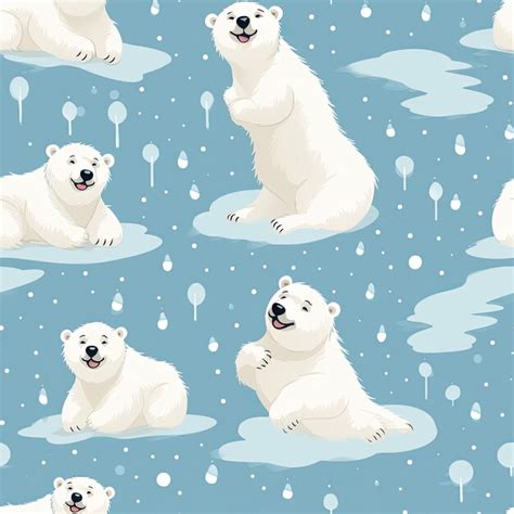 Premium AI Image | Happy polar bear cubs playfully rolling in snow