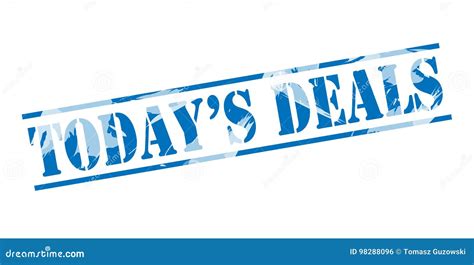 Todays deals blue stamp stock illustration. Illustration of white ...