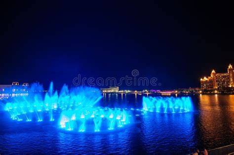 Dubai, UAE - Feb 5, 2020: Fountain at Dubai`s the Pointe at Palm Jumeirah Confirmed As Largest ...