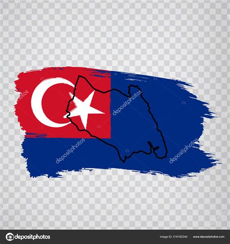 Flag State Johor Brush Strokes High Quality Map Flag Johor Stock Vector ...