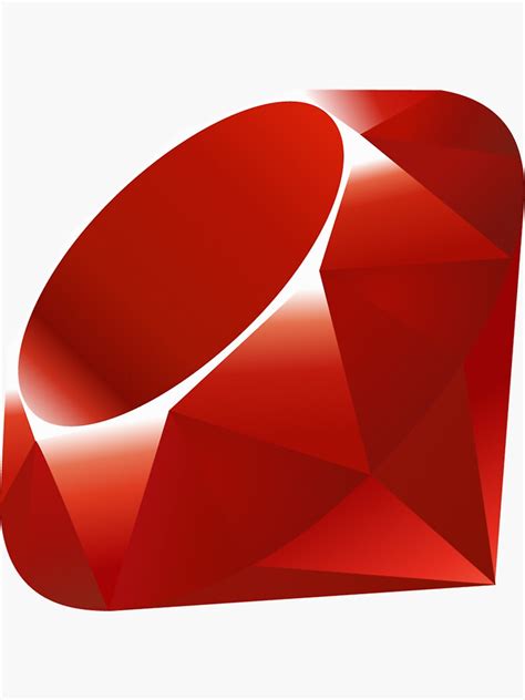 "Ruby - Programming Language Logo" Sticker for Sale by UnitShifter | Redbubble