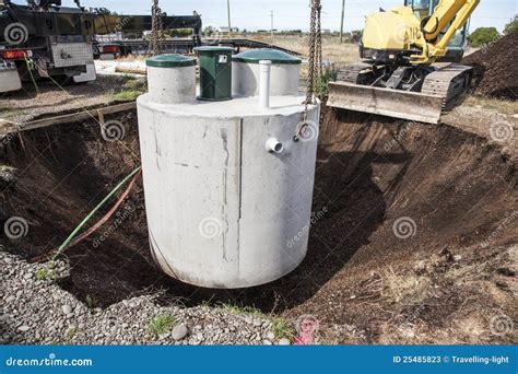 Septic Tank Installation stock image. Image of installation - 25485823