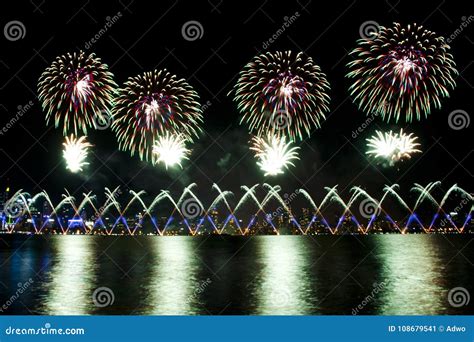 Australia Day 2018 Fireworks Stock Image - Image of colorful, works ...