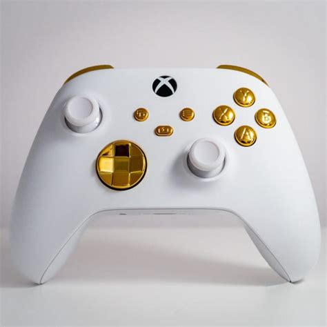 Xbox Controller Mod White with Gold Buttons Custom Microsoft Wireless ...