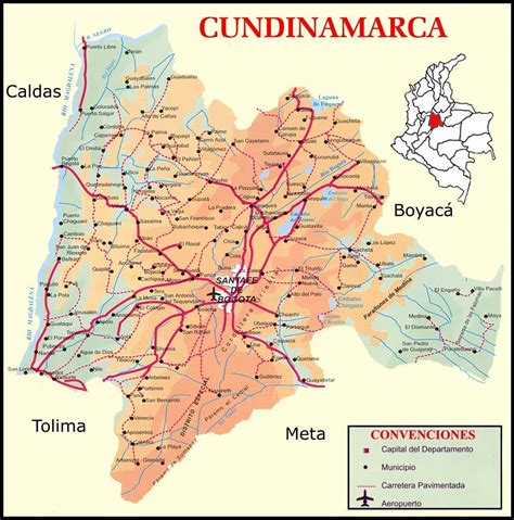 Cundinamarca road map - Full size