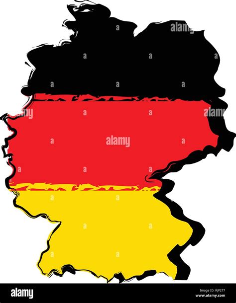 Map of Germany with flag Stock Vector Image & Art - Alamy