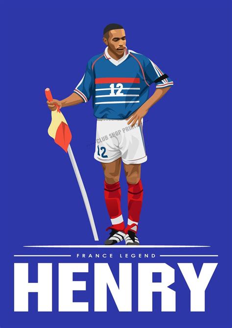 Thierry Henry France Art Print - Etsy UK | Football poster, Thierry ...