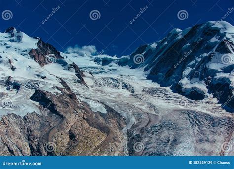 High Alps Mountains with Glacier Stock Image - Image of rocky, nonurban ...