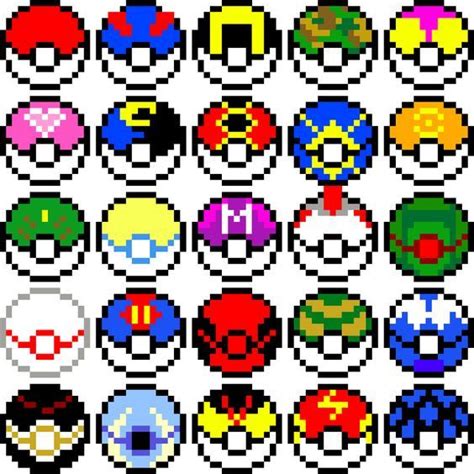 Pokeballs Pixel Art Pokemon Pixel Art Grille Pixel Art | The Best Porn ...