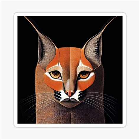 "Big Floppa caracal portrait" Sticker for Sale by Opalaeo | Redbubble