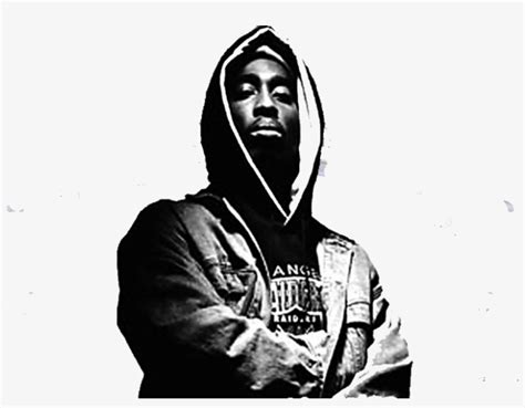 Download 2pac Transparent Black And White - 2pac Tupac Shakur Hood Bw ...