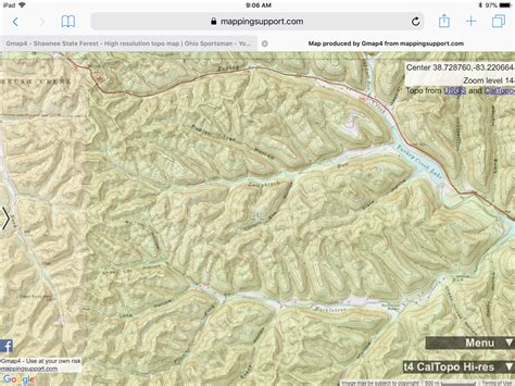 Shawnee State Forest Ohio Map