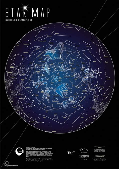 Amazon.com : Maps International Glow in The Dark Constellation Map – Illuminates After Dark – 33 ...