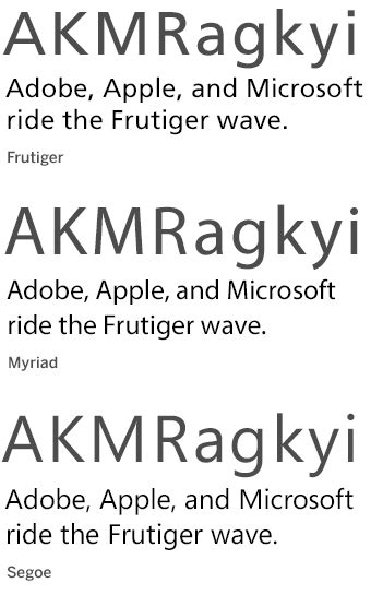 Segoe ui font vs myriad pro - platformfoo