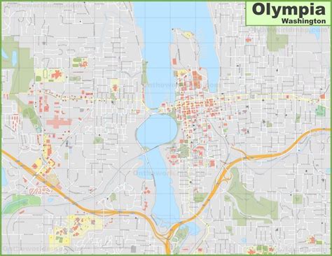 Large detailed map of Olympia - Ontheworldmap.com