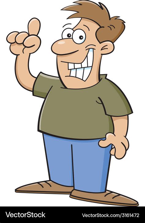 Cartoon man pointing Royalty Free Vector Image