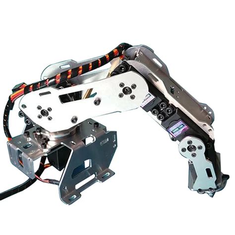 KDX DIY 5DOF Aluminum Robot Arm 5 Axis Rotating Mechanical Robot Arm ...