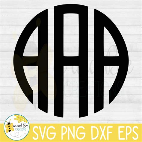 INSTANT DOWNLOAD: Circle Monogram Svg, Png, Eps, and Dxf Files - Etsy