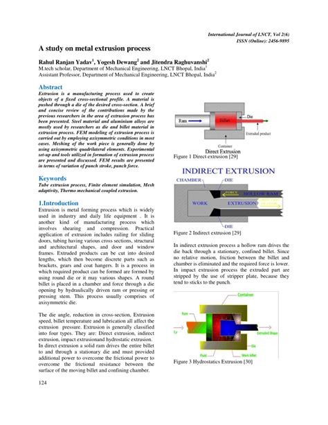 (PDF) A study on metal extrusion process