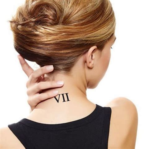 Roman Numeral 7 (Seven) Tattoo (3 tattoos) – Tattoo for a week