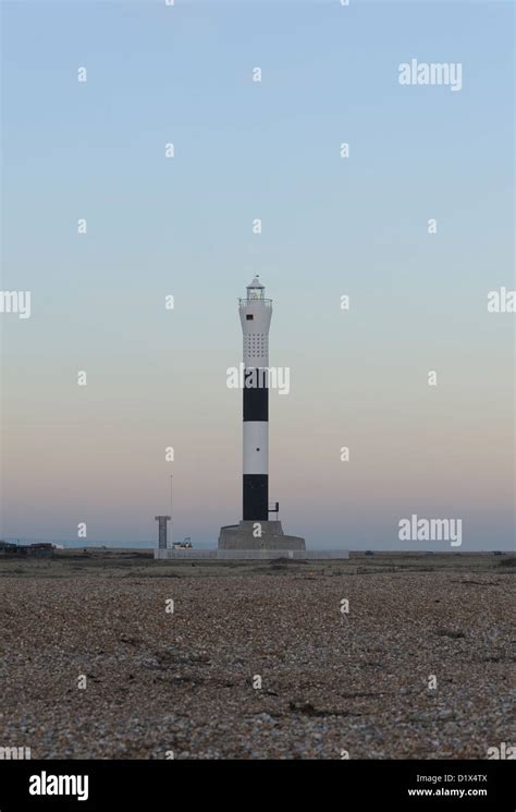 The new Dungeness lighthouse built in 1961. Dungeness, Kent, UK Stock Photo - Alamy