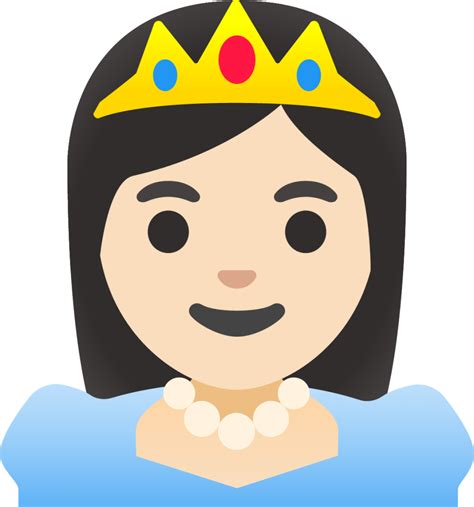 "princess: light skin tone" Emoji - Download for free – Iconduck