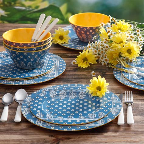 Laguna Gallery Odessa 12-Piece Melamine Dinnerware Set - Walmart.com | Melamine dinnerware ...