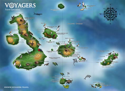 Galapagos Islands Map | Geographical Location | Voyagers Travel ...