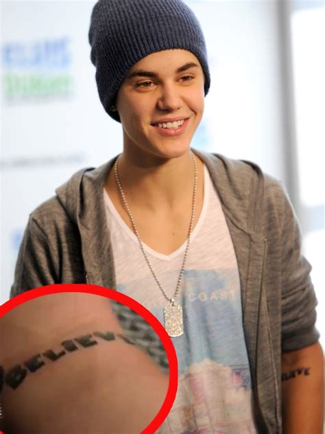 See Justin Bieber’s New Believe Tattoo | Idolator