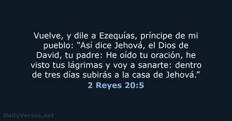 2 Reyes 20:5 - Versículo de la Biblia (RVR95) - DailyVerses.net