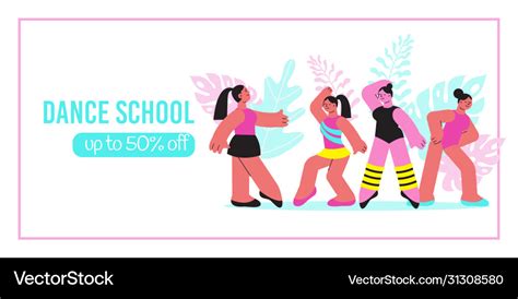 Dance school banner Royalty Free Vector Image - VectorStock