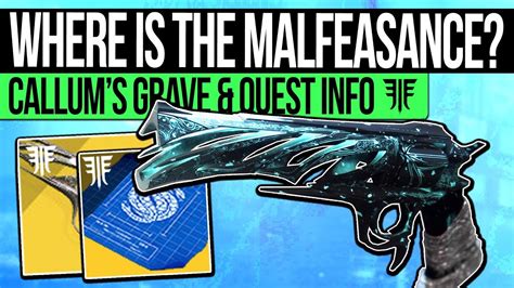 Destiny 2 | MALFEASANCE QUEST & WHAT WE KNOW! Callum's Grave Found, Secret Area, Step Details ...