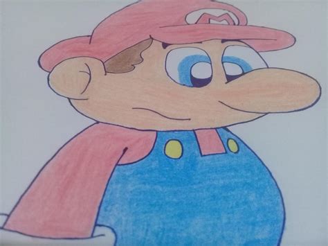 Mario without his mustache by Badinkydonk on DeviantArt