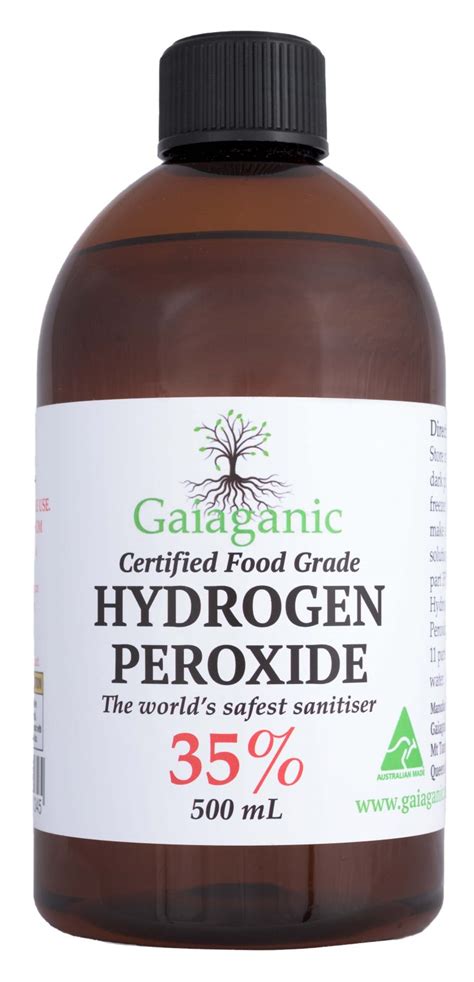 CERTIFIED FOOD GRADE HYDROGEN PEROXIDE 35% 500ml – Nathan Small Enterprises Australia