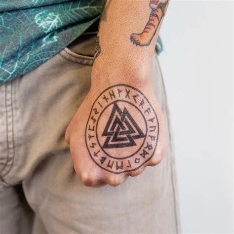 Valknut Chest Tattoo