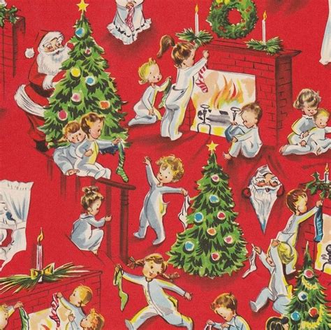 1000+ images about vintage christmas wrapping paper on Pinterest ...