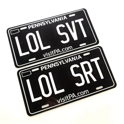 Black Custom Pennsylvania License Plate – Limitless Workshop