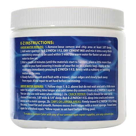 White Pool Plaster Repair (Quick Set) - 1 lb - EZ Patch - EZP1-1-FS