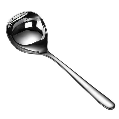 Bueautybox Stainless Steel Heavy Duty Deep Soup Spoon Large Serving ...