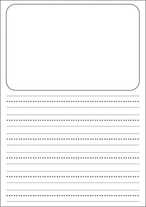 Free Printable Primary Writing Paper With Picture Box - Printable Word Searches