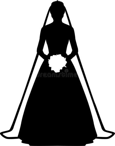 Bride silhouette vector stock illustration. Illustration of bride ...